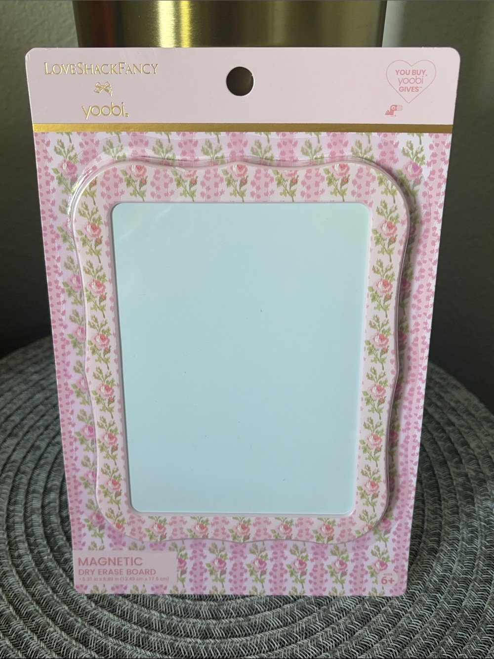 NWT Love Shack Fancy Blooming Heirloom Magnetic Dry Erase Board